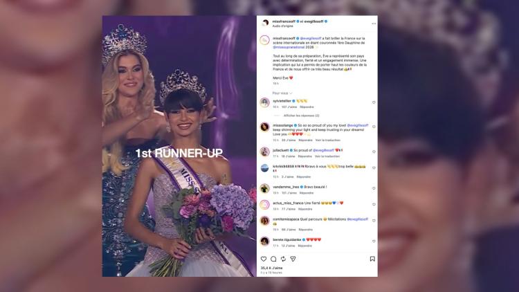 Ève Gilles devient première dauphine de Miss Supranational 2026