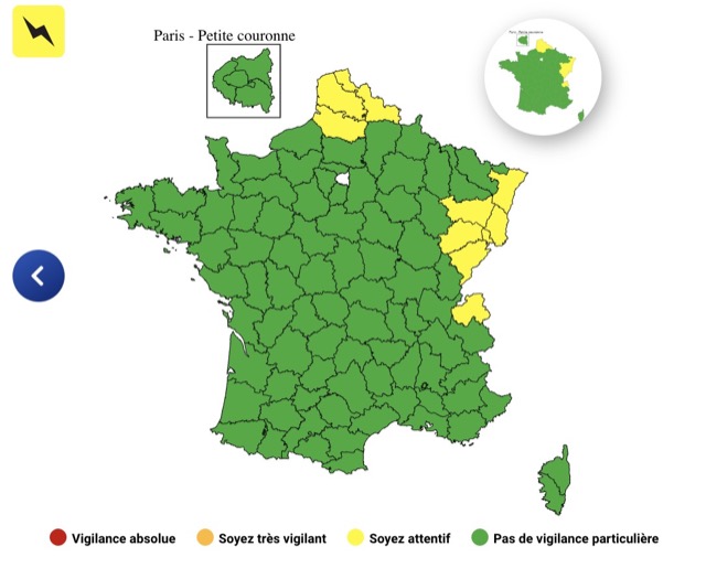 Alertes aux orages sur dix départements: recommandations