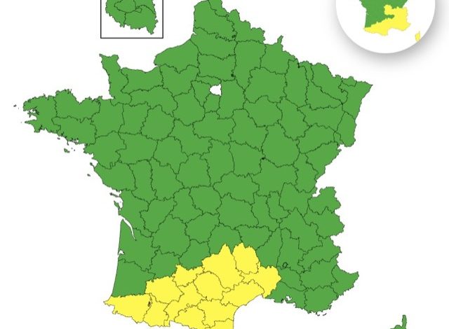 Météo-France émet une alerte d&rsquo;orages pour le sud de la France