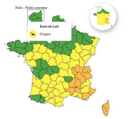 Vigilance Orange Canicule en France