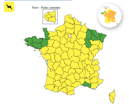 Alerte Orages et Canicule en France
