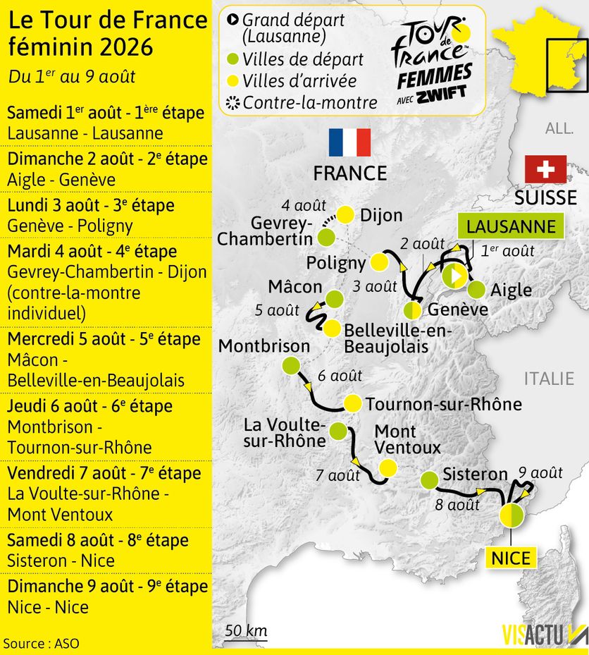 Lorena Wiebes s&rsquo;impose à Genève lors de la deuxième étape du Tour de France Femmes