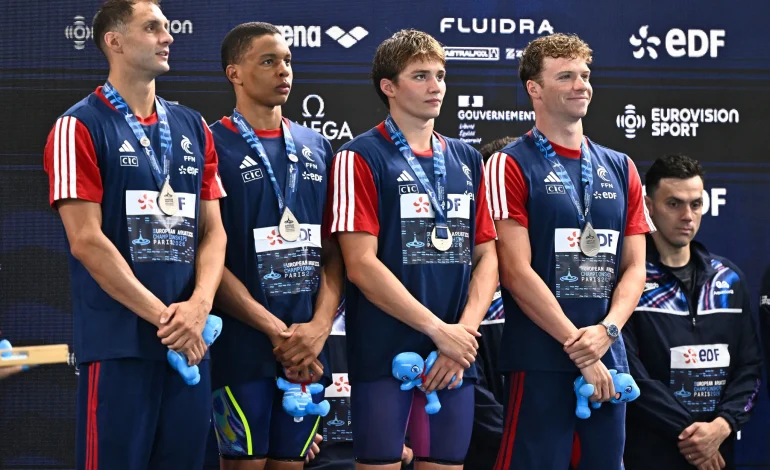 Le relais 4x200m français décroche l&rsquo;argent aux Championnats d&rsquo;Europe de natation