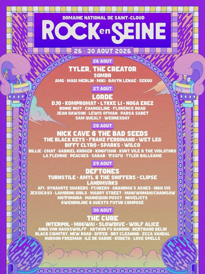 Rock en Seine 2026 : Une programmation éclectique au Domaine de Saint-Cloud