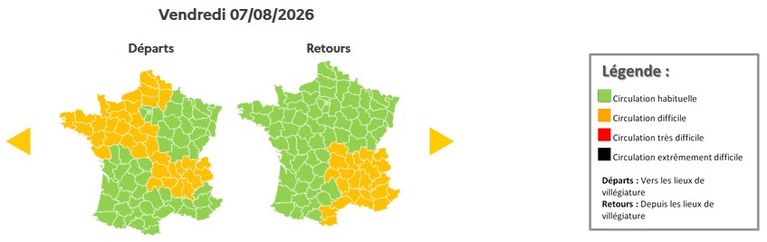 Prévoyez vos déplacements pour le week-end du 7 au 9 août 2026 avec Bison Futé
