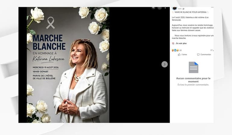 Hommage à Katerina: Marche blanche à Bollène