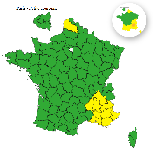 Alerte météo : vigilance jaune pour dix départements