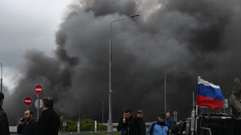 Attaques de drones ukrainiens et défense aérienne russe