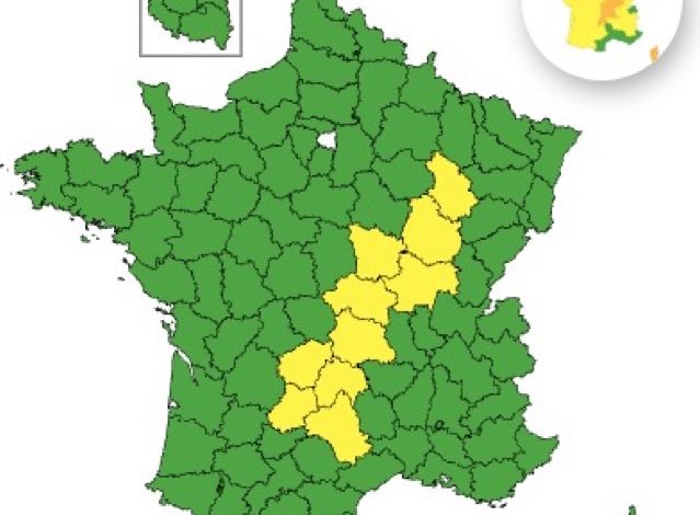 Vigilance Jaune: Pluie et Orages en France