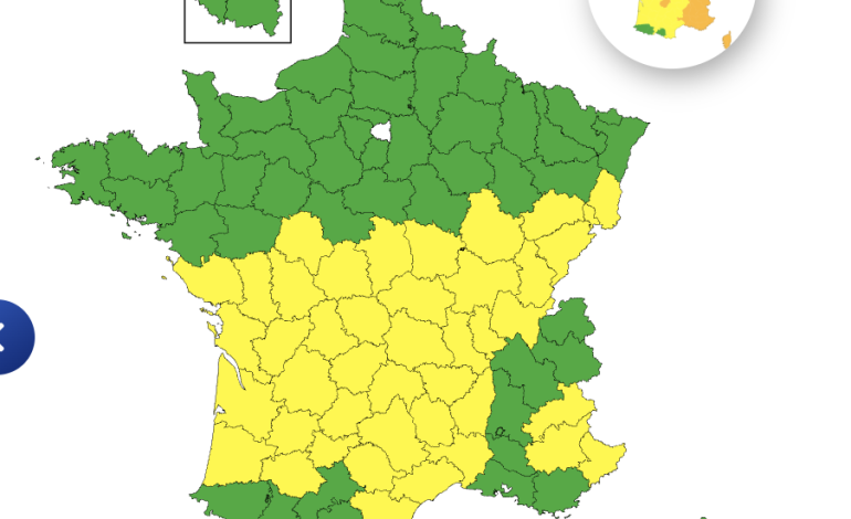 Météo : Vigilance Jaune et Orange pour Orages et Canicule