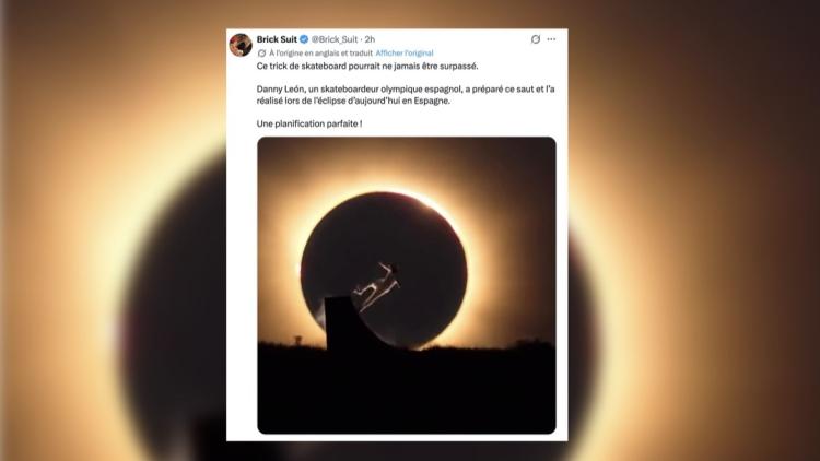 Le saut synchronisé de Danny Leon lors de l&rsquo;éclipse solaire