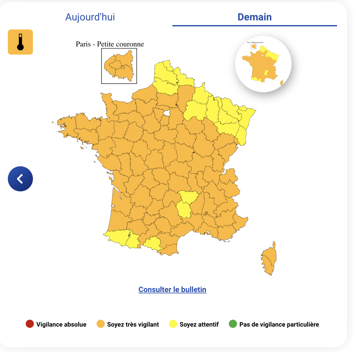 Météo-France Maintient 80 Départements en Vigilance Orange Canicule