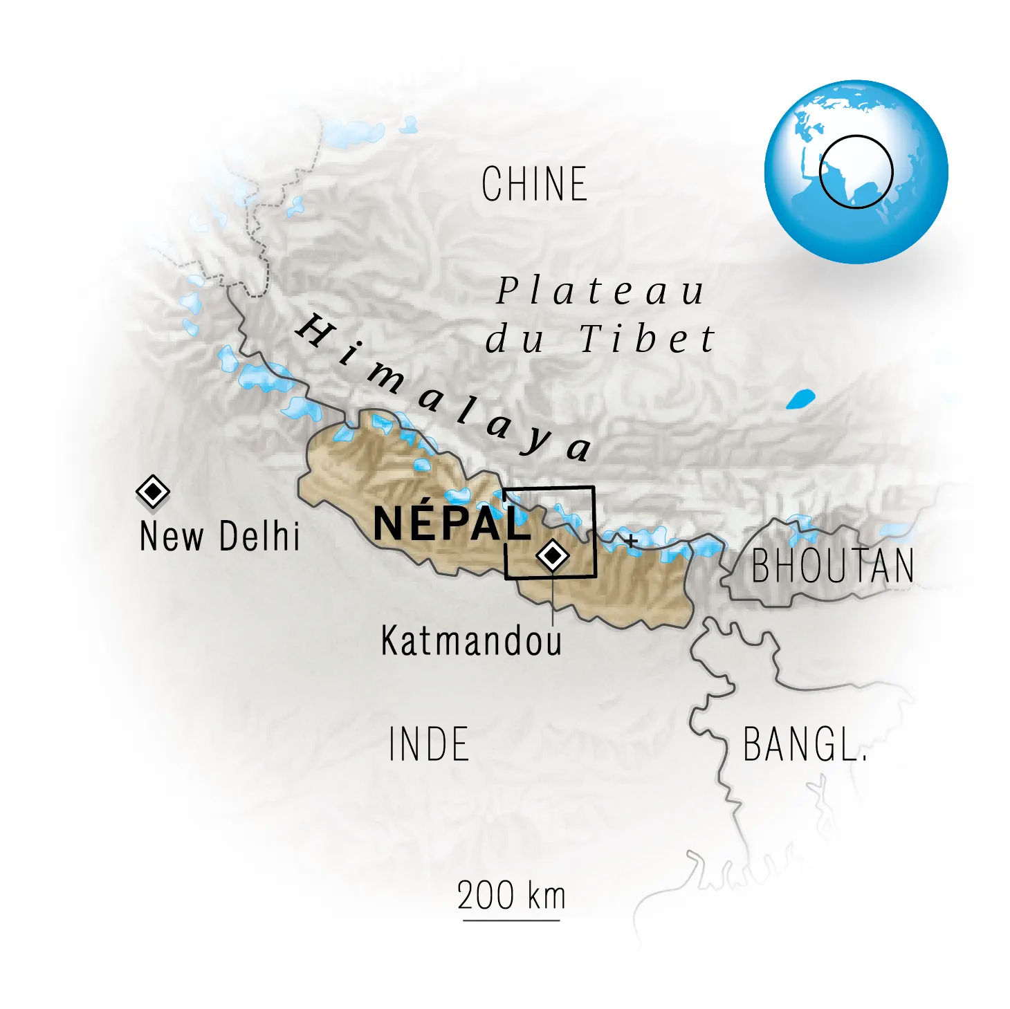 Inondations au Népal et au Tibet