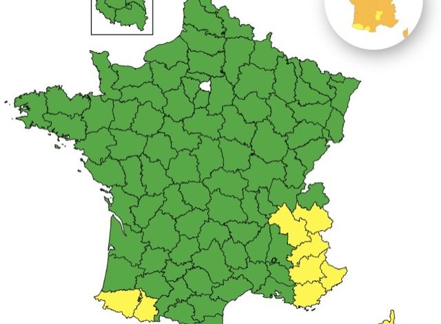 Vigilance Jaune pour Orages dans Dix Départements Français