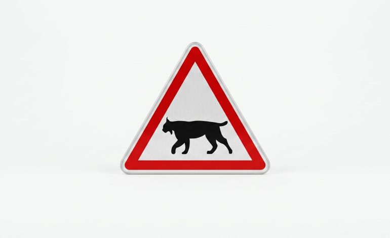 Un panneau de signalisation inédit pour protéger le lynx boréal
