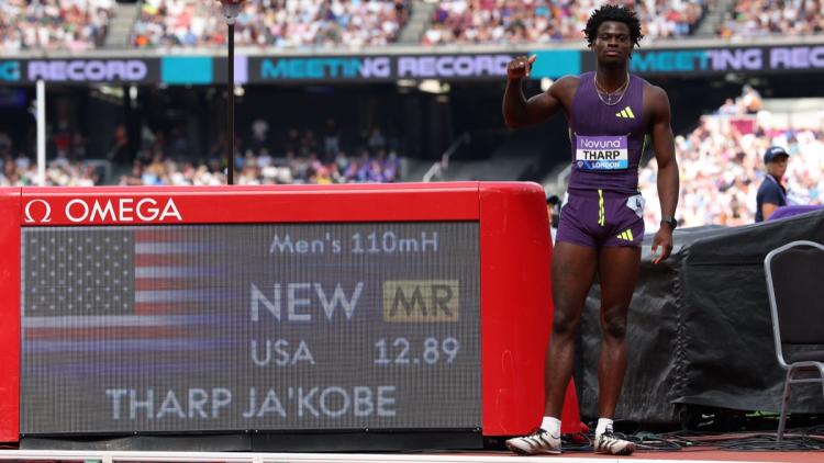 Ja&rsquo;Kobe Tharp établit un nouveau record du monde au 110 m haies
