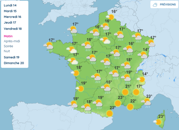 La France se prépare à une semaine plus fraîche