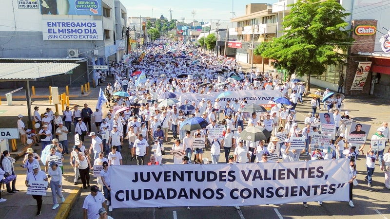 Manifestation pour la paix à Culiacán contre la violence du cartel