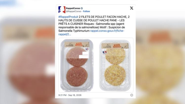 Rappel Conso publie une alerte sur des produits de poulet potentiellement contaminés
