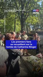 Les premiers fans se recueillent sur la tombe de Catherine Ringer