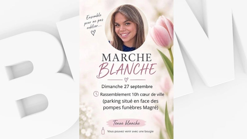 Marche blanche en hommage à Romane, victime d&rsquo;un accident de voiture à Leers
