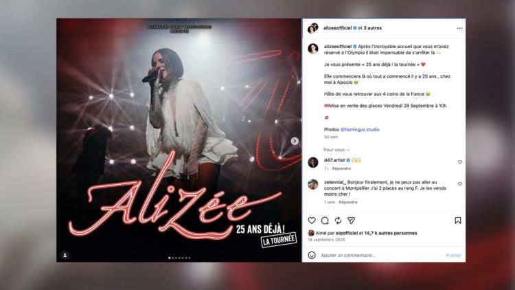Alizée: Annulation et Reprogrammation de Concert