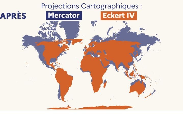 La France adopte une nouvelle projection cartographique
