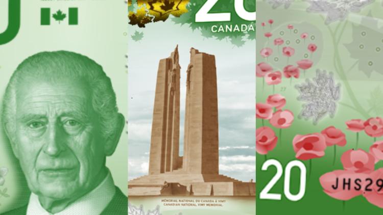 Le Monument de Vimy sur le Nouveau Billet Canadien de 20 Dollars