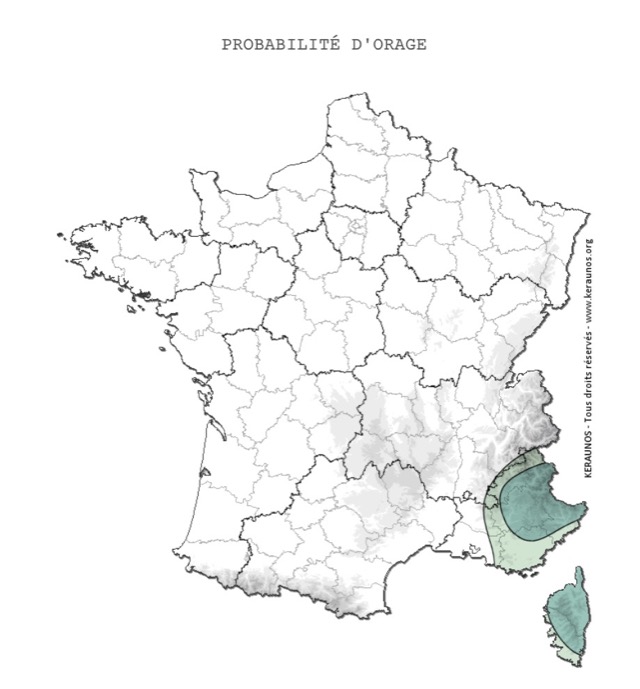 Les orages persisteront dans le sud-est de la France