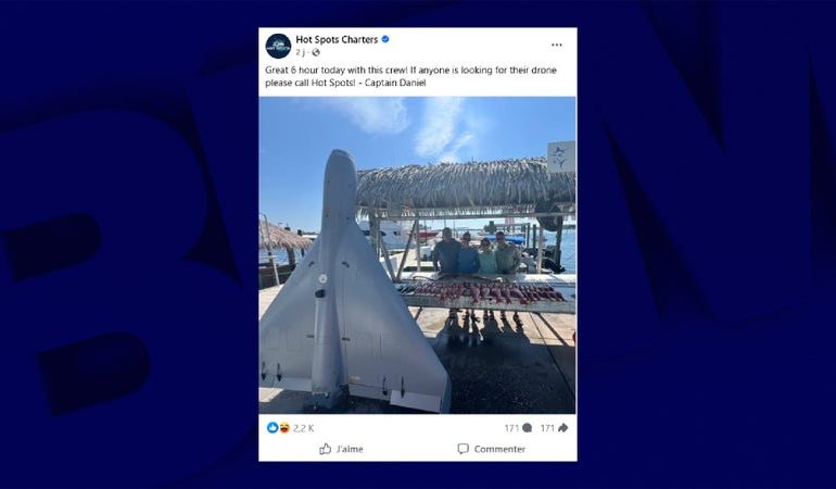 Un drone militaire américain récupéré par des pêcheurs en Floride