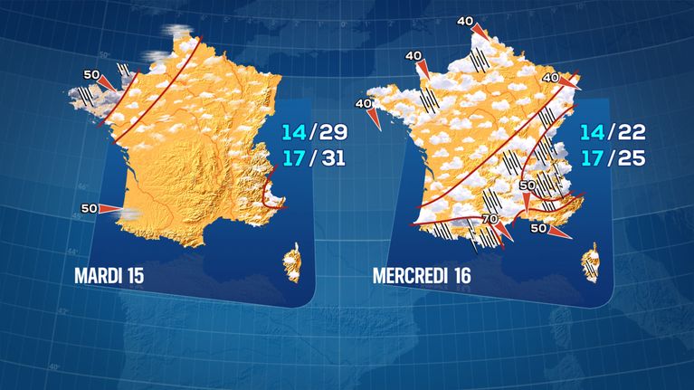 Variations météorologiques: entre chaleur estivale et refroidissement soudain