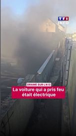 Accident tragique sur l&rsquo;A13 : Une voiture électrique en feu