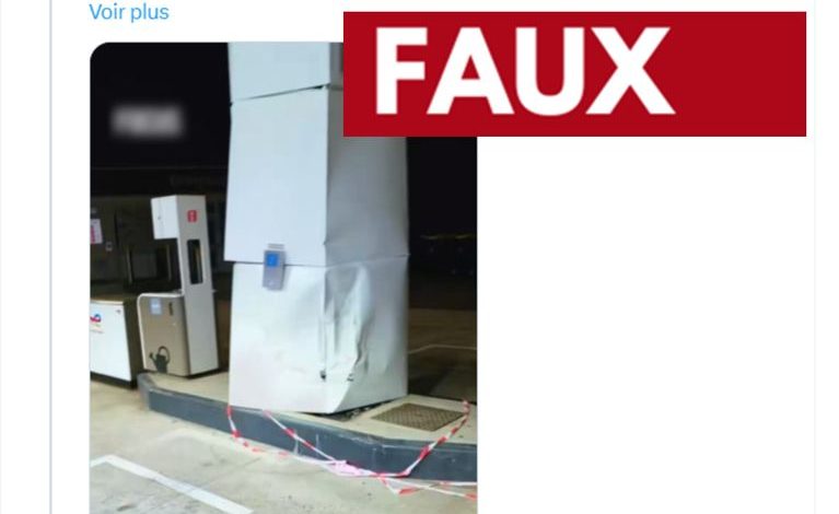 Vérification d&rsquo;une vidéo virale sur une station-service endommagée