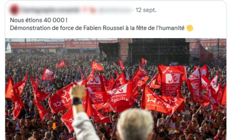 Polémique autour d&rsquo;une photo de meeting de Fabien Roussel