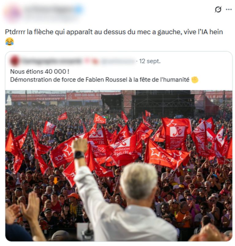 Polémique autour d&rsquo;une photo de meeting de Fabien Roussel