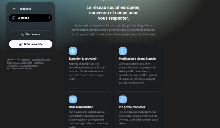 Epsilon : Un réseau social européen sans algorithmes manipulateurs
