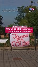 Blocages des lycées : entre 400 et 500 établissements seront fermés lundi