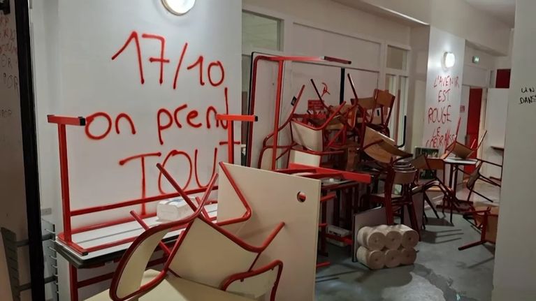 Évacuation des étudiants à Nantes et dégâts conséquents