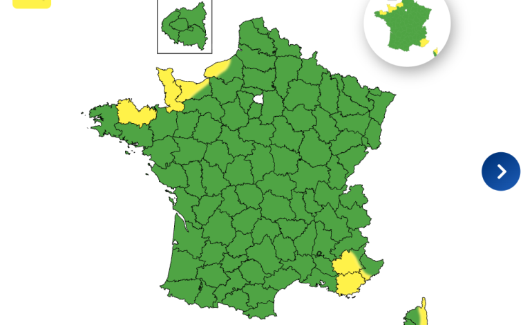 Vigilance météo pour huit départements en raison des orages