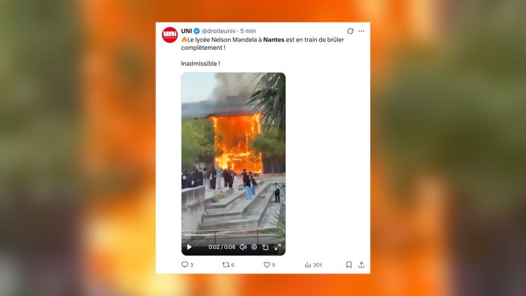 Incendie au Lycée Nelson-Mandela lors d&rsquo;une Mobilisation Étudiante