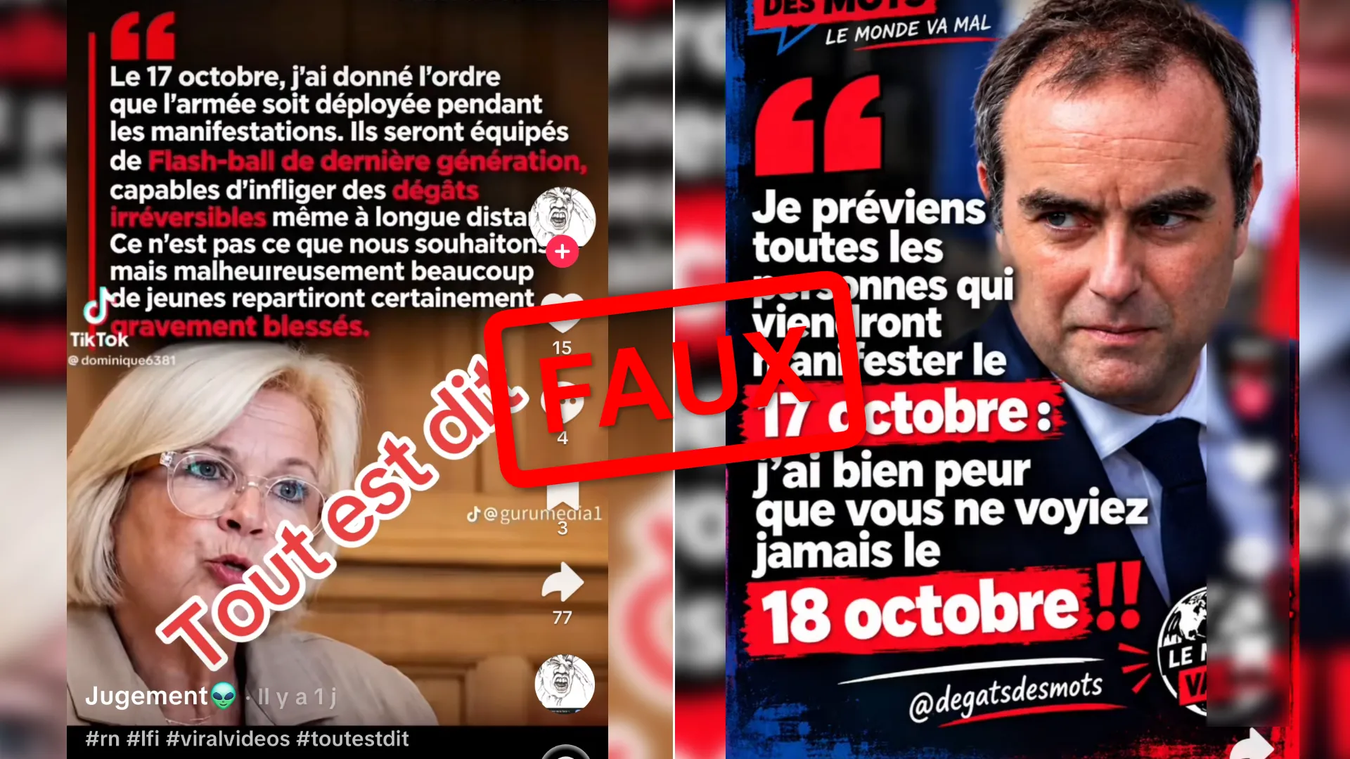 Manipulations des réseaux sociaux autour des manifestations